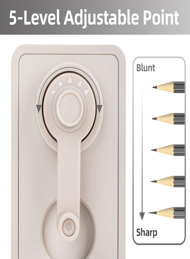 Deli Manual Pencil Sharpener - Auto-in Hand Crank with Adjustable Point for Colored Pencils, Kids, Students, Classroom, Home and Office, Gray - Image 3